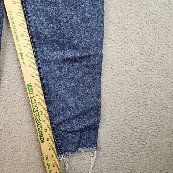 Levi's Silver Tab Jeans Women's 30 Mom Jean High Rise Cropped Blue Denim Pants - Picture 5 of 11